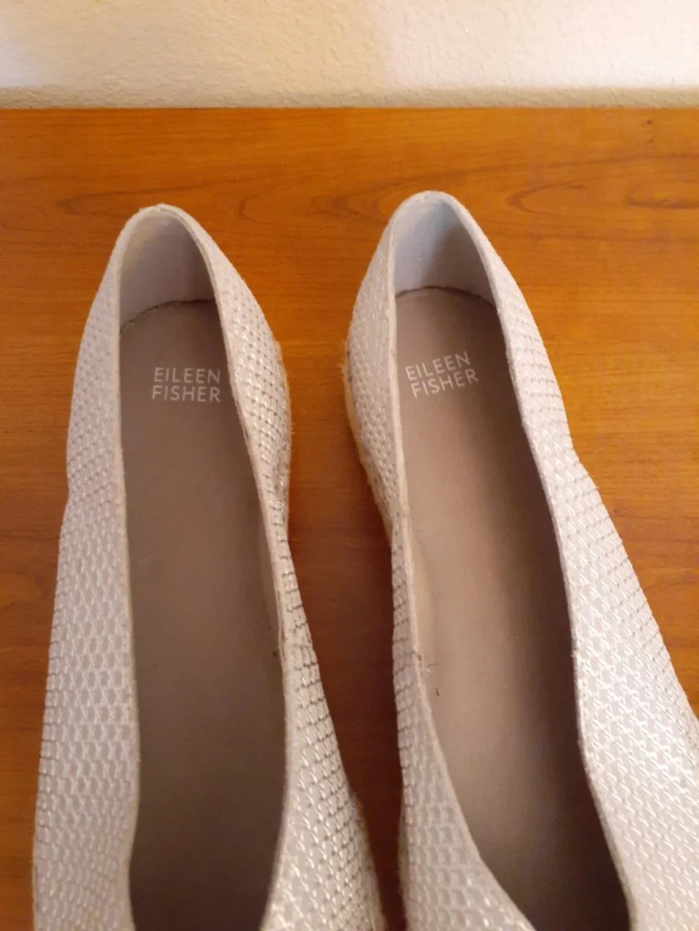 Eileen Fisher Petals Metallic Espadrilles Flats
